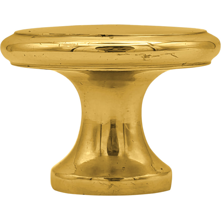 1 1/2  Inch Brass Flat Top Cabinet & Furniture Knob (Several Finishes Available)