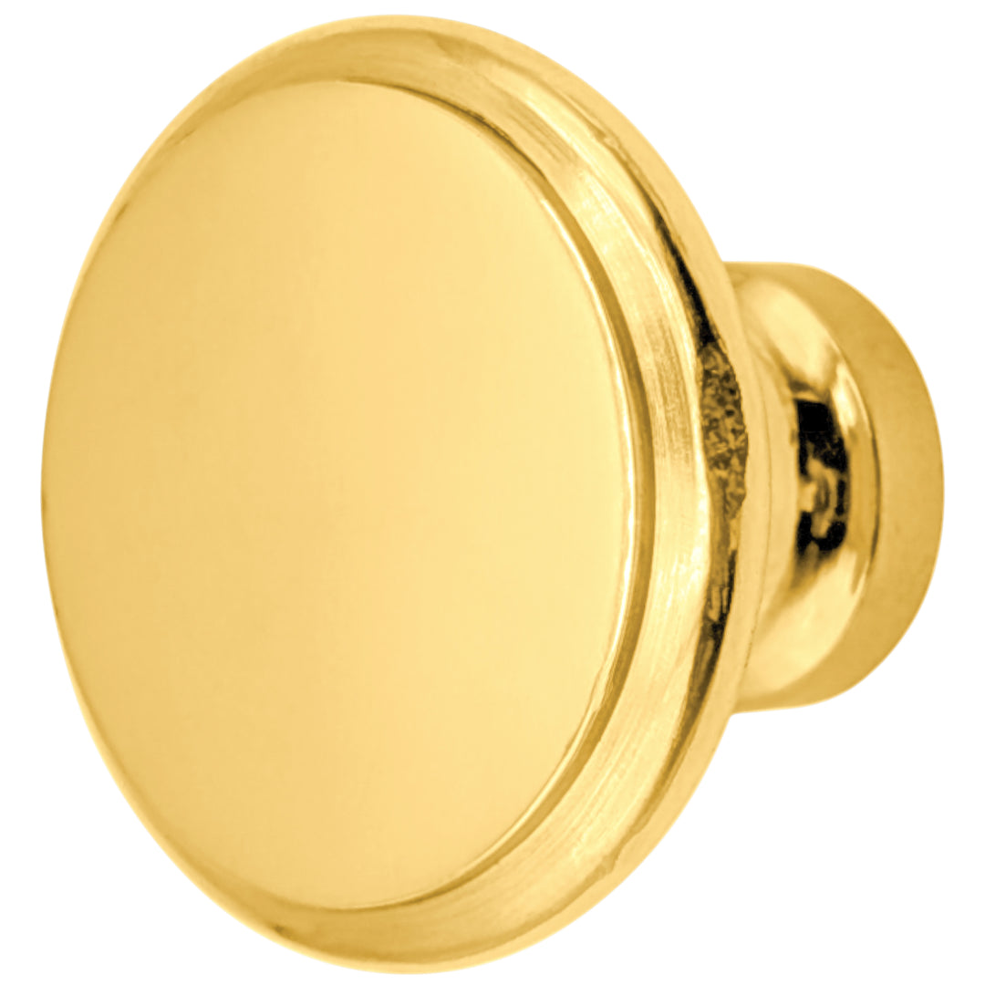 ##Antique Hardware## 1 1/2  Inch Brass Flat Top Cabinet & Furniture Knob (Several Finishes Available)