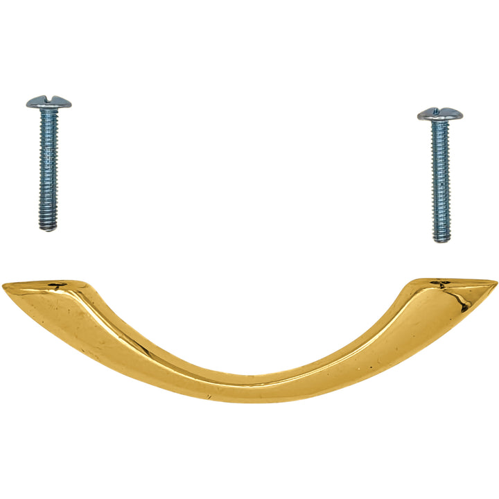 4 Inch Overall (3 Inch c-c) Solid Brass Traditional Cabinet & Furniture Pull (Several Finishes Available)