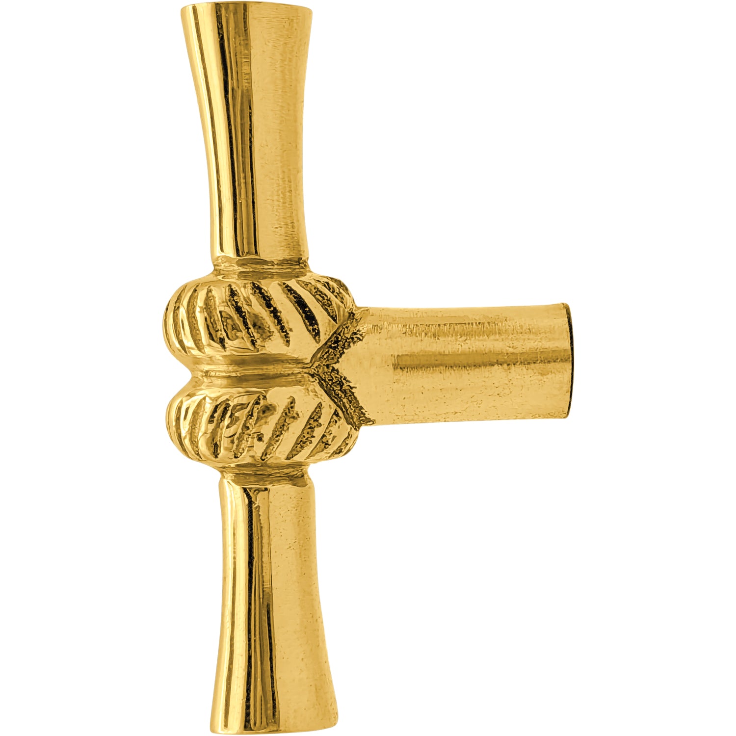 Solid Brass T Shape Japanese Bamboo Cabinet & Furniture Knob