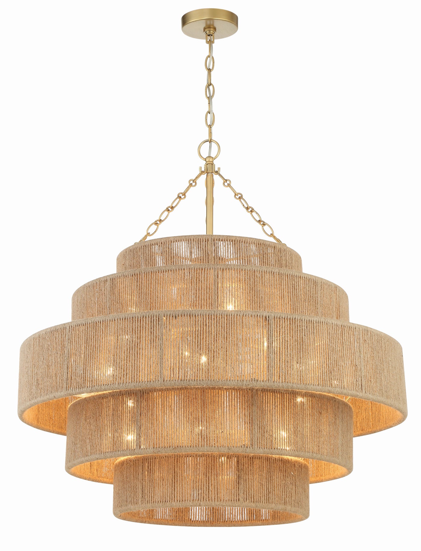 ##Antique Hardware## Shyla 20 Light Soft Gold Chandelier