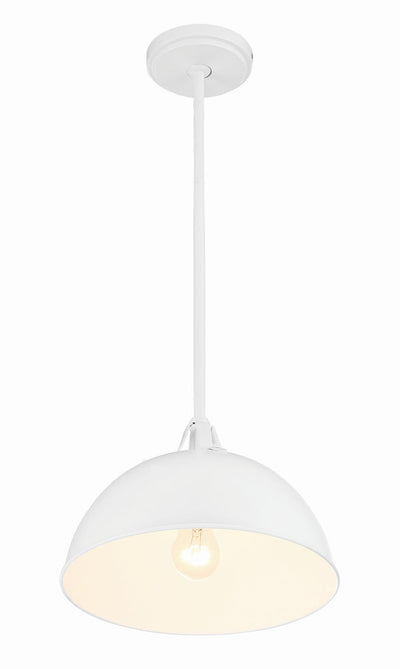 ##Antique Hardware## Soto 1 Light White Mini Pendant