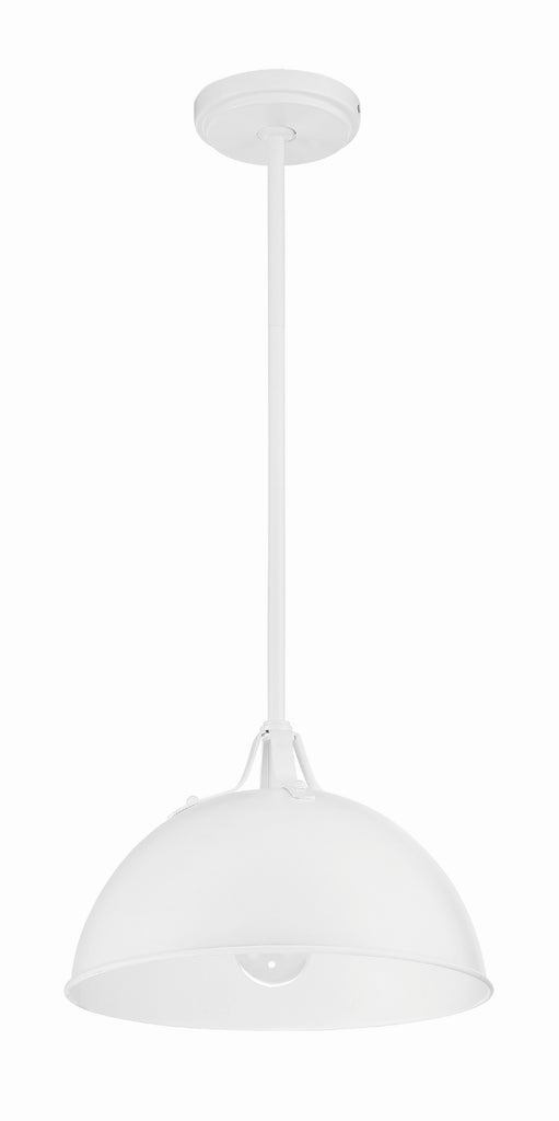 ##Antique Hardware## Soto 1 Light White Mini Pendant