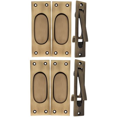 Traditional Rectangular Pocket Door Set (Several Finishes Available)