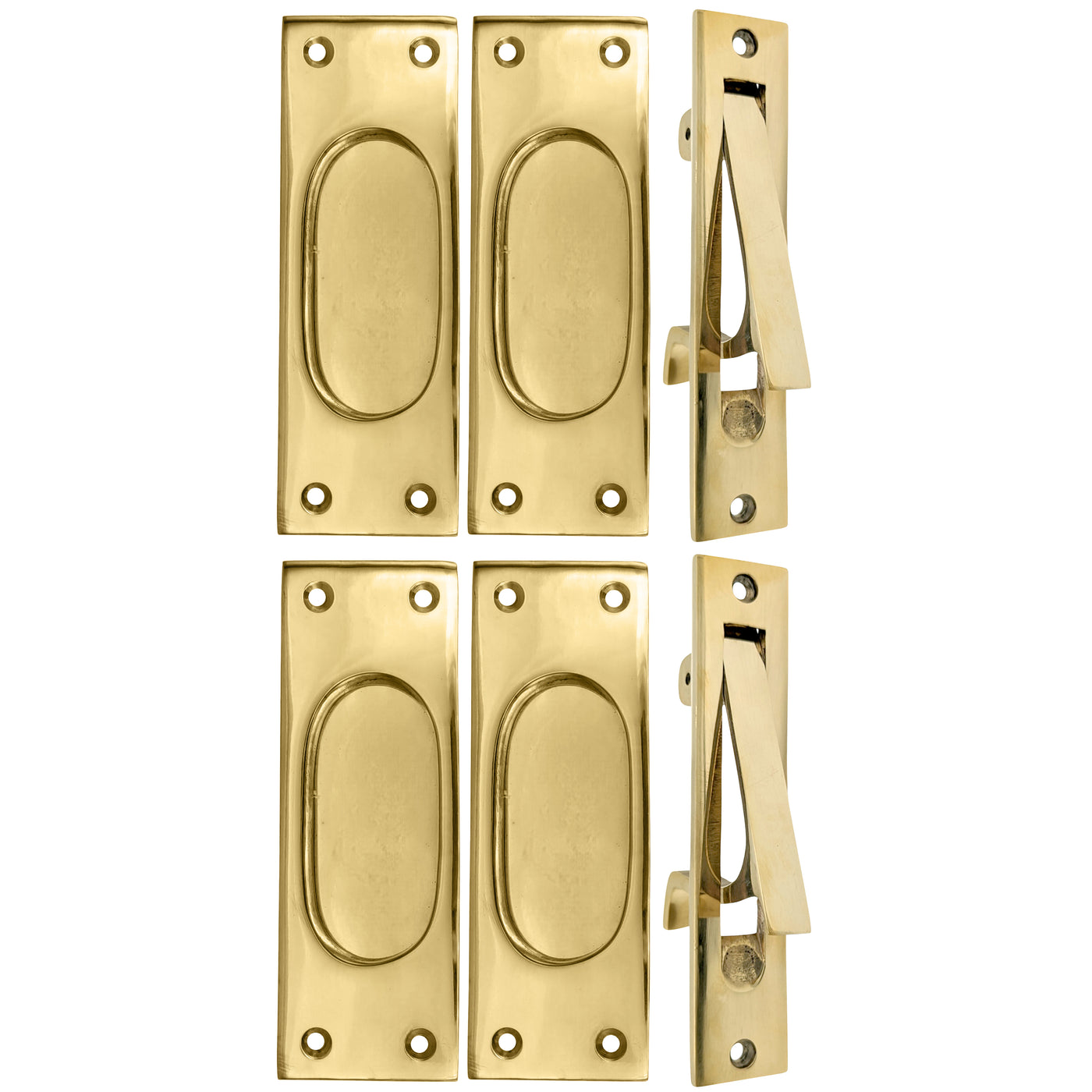 Traditional Rectangular Pocket Door Set (Several Finishes Available)