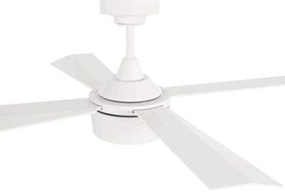 Antique Hardware 42" Theo,White Finish, White Blades, Light Kit Inlcuded (Optional) Ceiling Fan