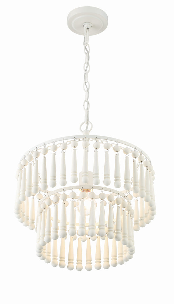 ##Antique Hardware## Tiana 1 Light Matte White Pendant