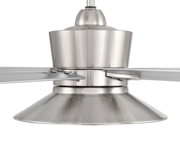 Antique Hardware 52" Topper in Brushed Polished Nickel w/ Brushed Nickel Blades Ceiling Fan