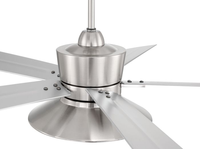 Antique Hardware 52" Topper in Brushed Polished Nickel w/ Brushed Nickel Blades Ceiling Fan