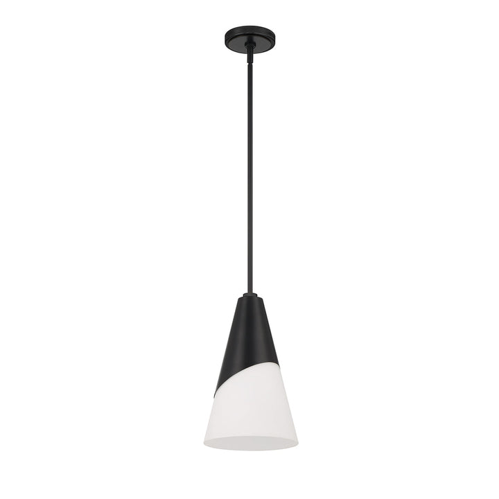 ##Antique Hardware## Brian Patrick Flynn Tori 1 Light Matte Black Pendant