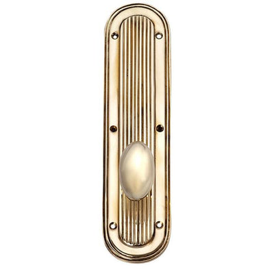 Antique Hardware Art Deco Oval Door Knob & Backplate Door Handle with Lock