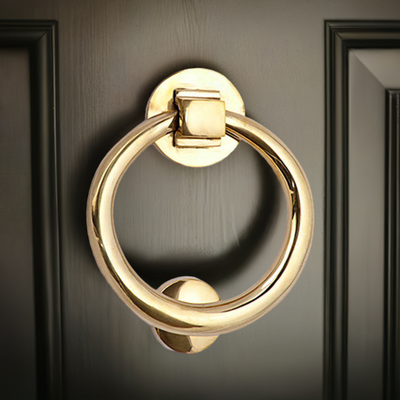 Traditional 5 Inch Brass Ring Door Knocker (Several Finishes Available)