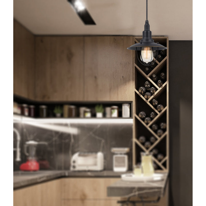 ##Antique Hardware## 60W ALLENTOWN METAL PENDANT