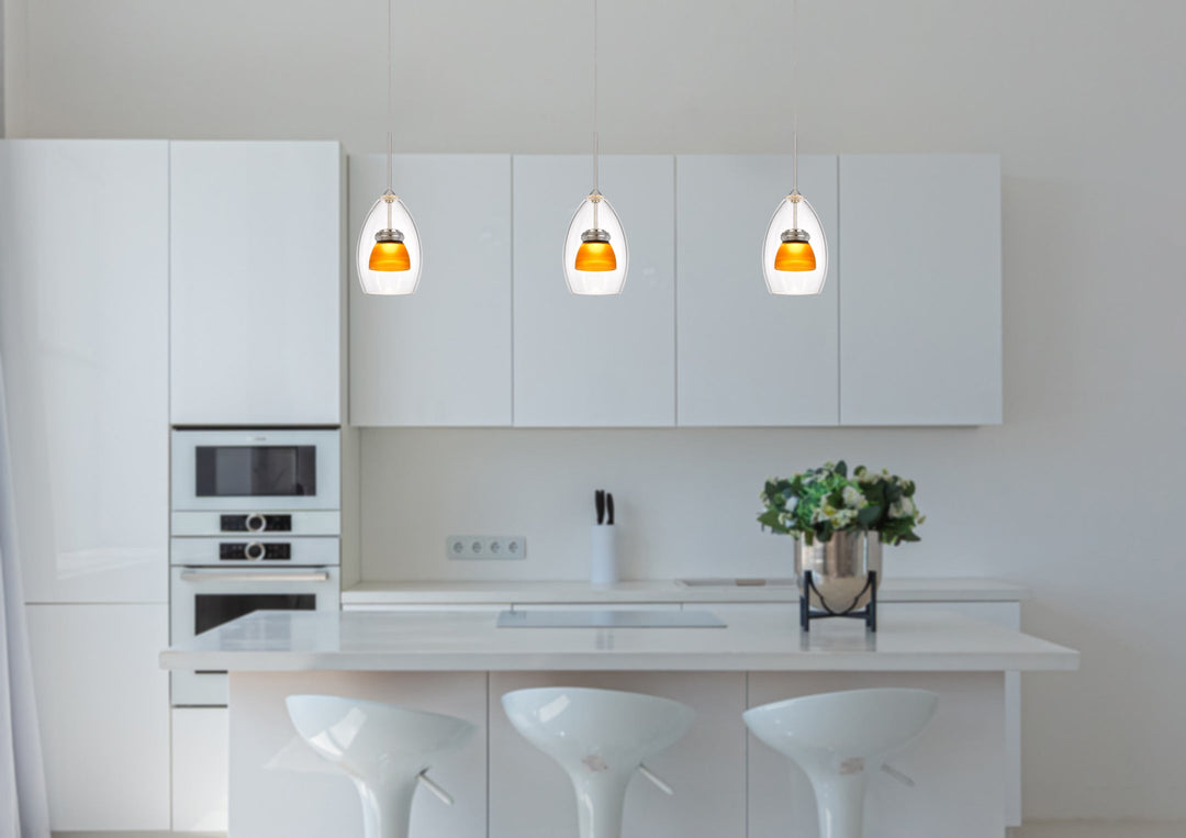 ##Antique Hardware## INTEGRATED DIMMABLE LED GLASS MINI PENDANT LIGHT. 6W, 450 LUMEN, 3000K
