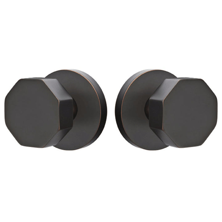 ##Antique Hardware## Solid Brass Octagon Door Knob Set With Disk Rosette (Several Finish Options)