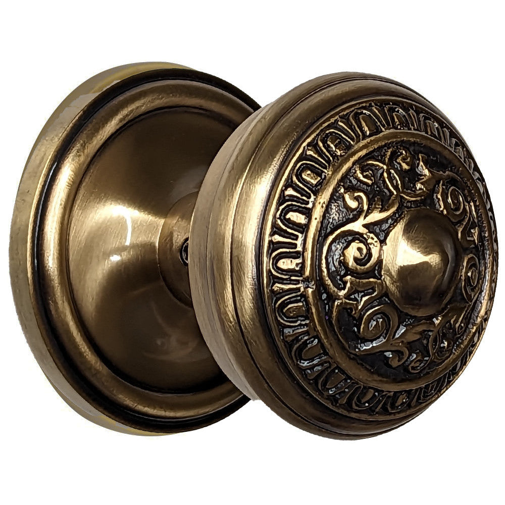 ##Antique Hardware## Traditional Rosette Door Set with Egg & Dart Door Knobs (Several Finishes Available)