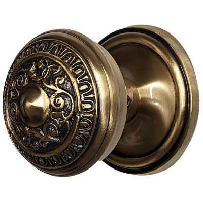 ##Antique Hardware## Traditional Rosette Door Set with Egg & Dart Door Knobs (Several Finishes Available)