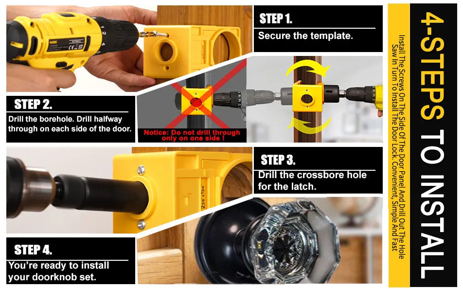 ##Antique Hardware## Door Lock Installation Kit