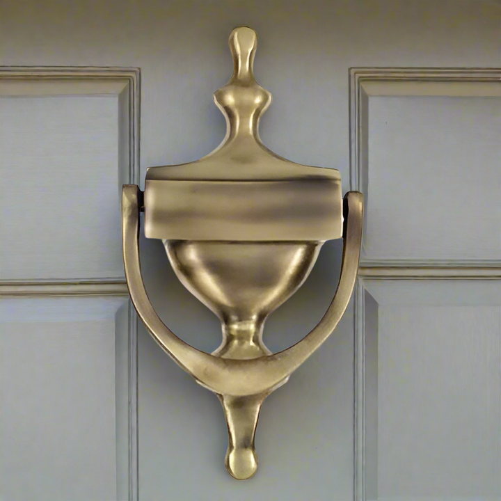 Antique Hardware 7 Inch (6 1/4 Inch c-c) Heritage Style Door Knocker (Antique Brass Finish) Door Knockers