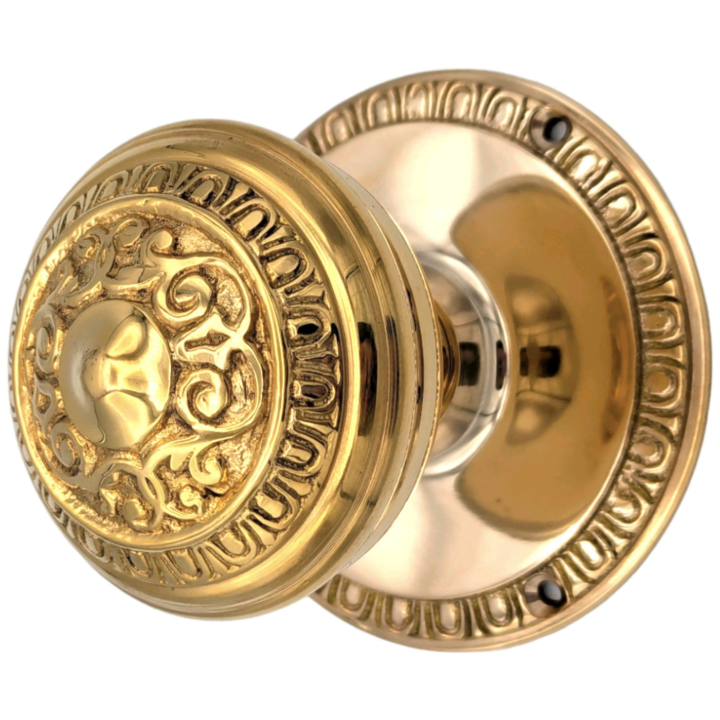 ##Antique Hardware## Egg & Dart Rosette Door Set with Egg & Dart Door Knobs (Several Finishes Available)