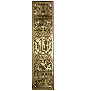 11 5/8 Inch Lost Wax Cast Windsor Pattern Push Plate (Several Finishes Available)