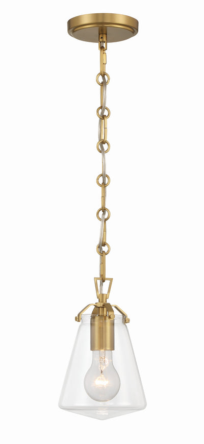 ##Antique Hardware## Voss 1 Light Luxe Gold Mini Pendant