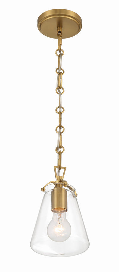 ##Antique Hardware## Voss 1 Light Luxe Gold Mini Pendant