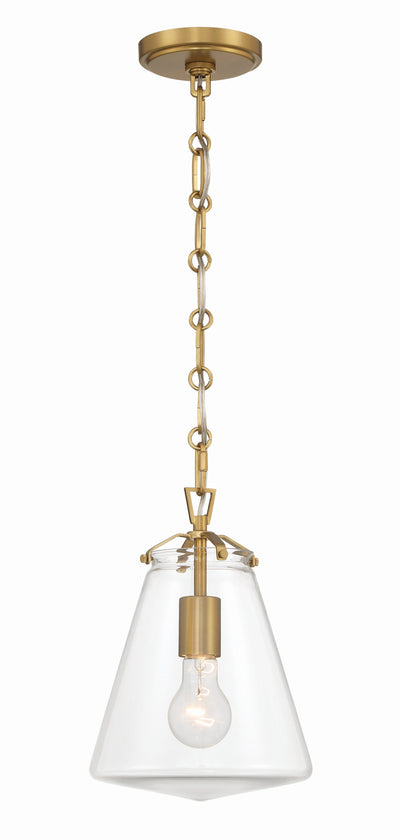 ##Antique Hardware## Voss 1 Light Luxe Gold Mini Pendant