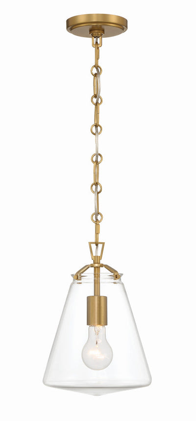 ##Antique Hardware## Voss 1 Light Luxe Gold Mini Pendant