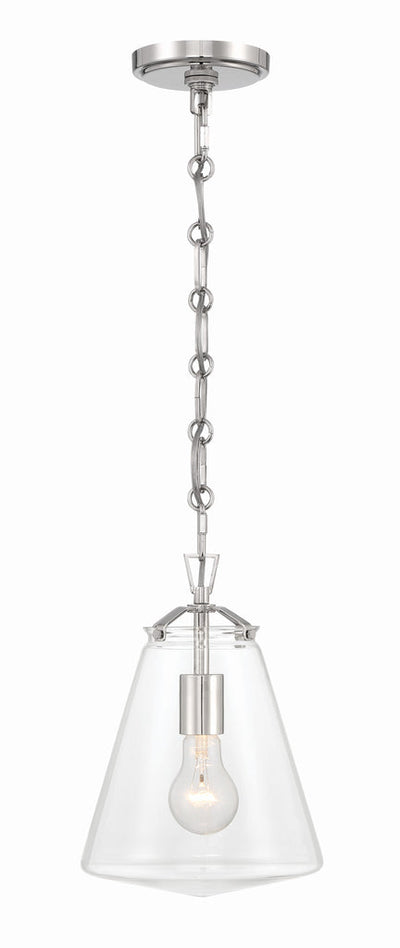 ##Antique Hardware## Voss 1 Light Polished Nickel Mini Pendant