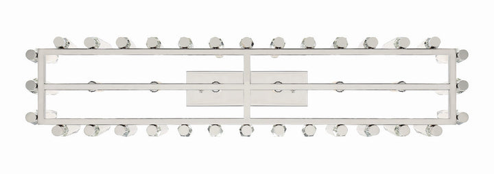 ##Antique Hardware## Watson 6 Light Polished Nickel Linear Chandelier