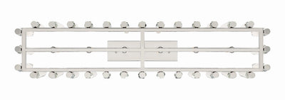 ##Antique Hardware## Watson 6 Light Polished Nickel Linear Chandelier