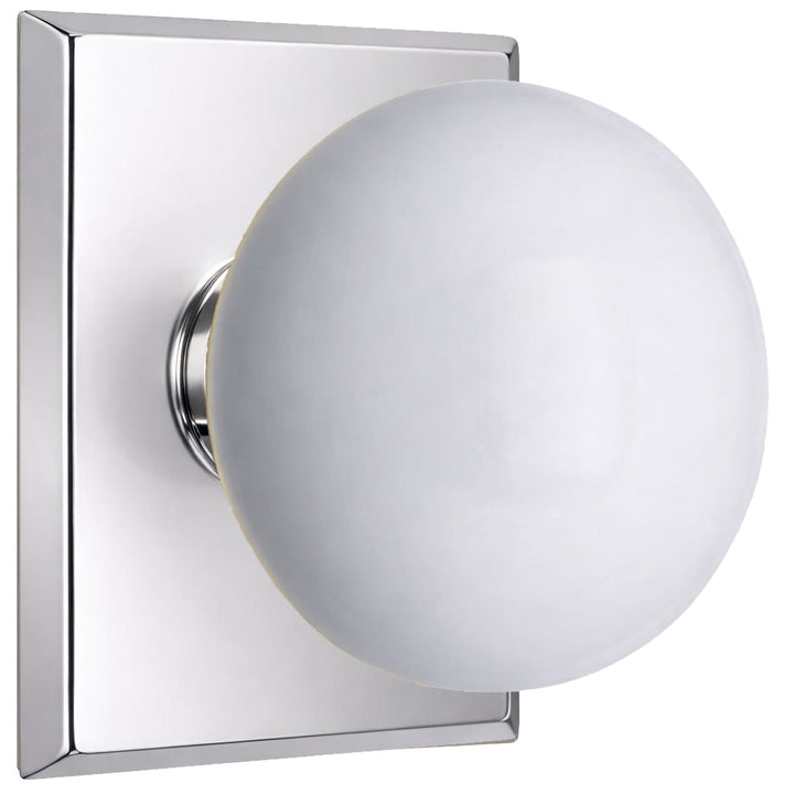 Magnifique® Rectangular Door Set with White Porcelain Knobs (Several Finishes Available)