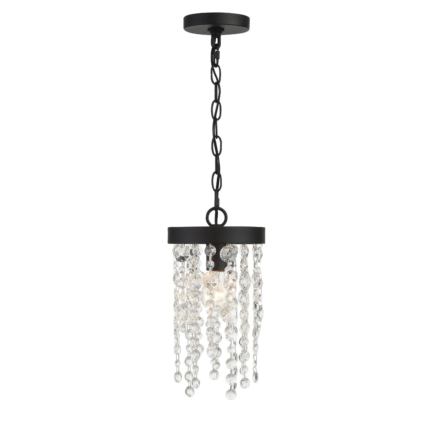 ##Antique Hardware## Winham 1 Light Black Forged Mini Pendant