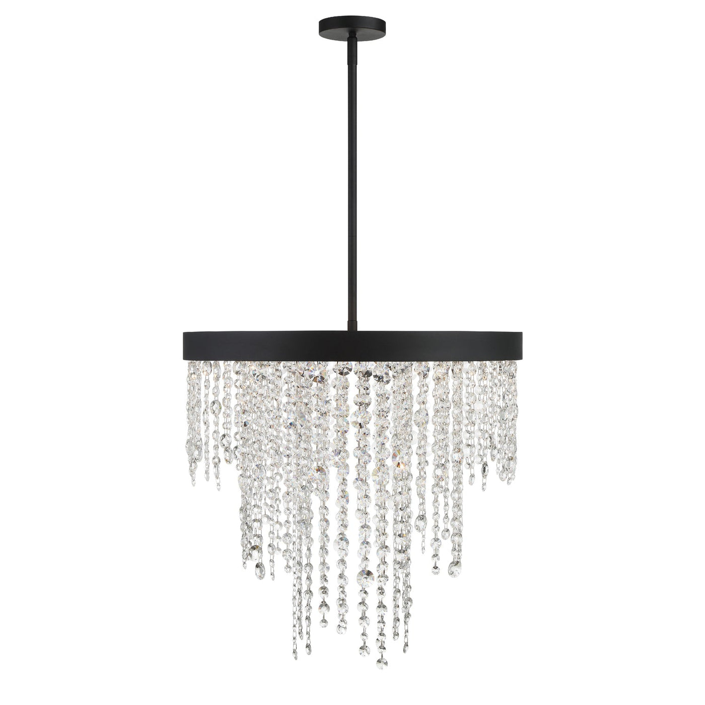 ##Antique Hardware## Winham 6 Light Black Forged Chandelier