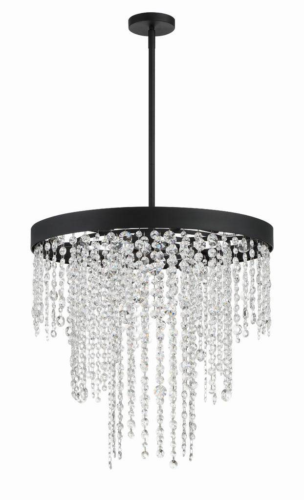 ##Antique Hardware## Winham 6 Light Black Forged Chandelier