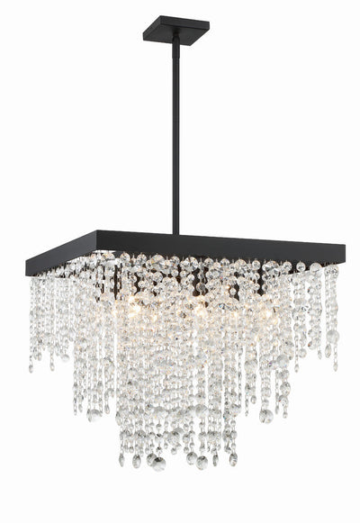 ##Antique Hardware## Winham 8 Light Black Forged Chandelier