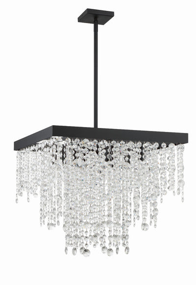 ##Antique Hardware## Winham 8 Light Black Forged Chandelier