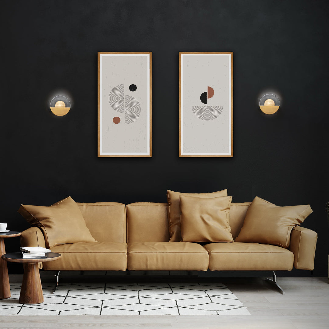 ##Antique Hardware## Crescent LED Wall Sconce