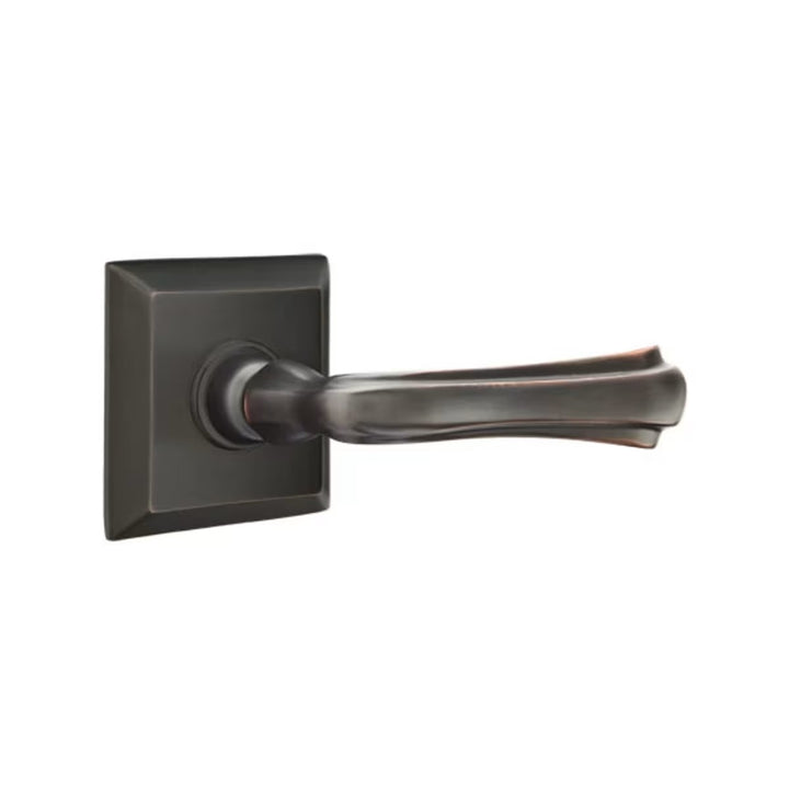 Emtek Solid Brass Wembley Lever With Quincy Rosette (Several Finishes Available)