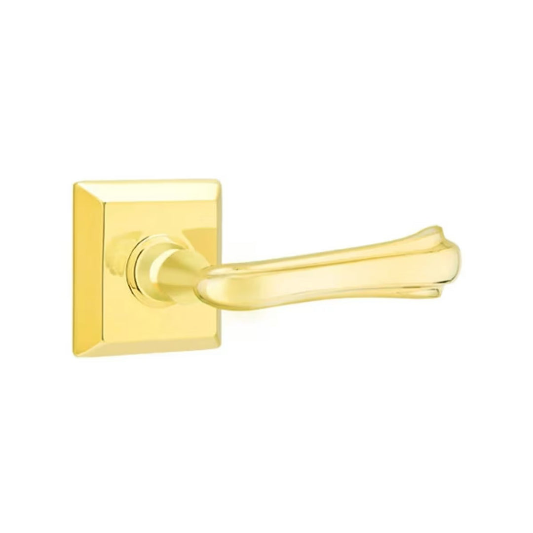 Emtek Solid Brass Wembley Lever With Quincy Rosette (Several Finishes Available)