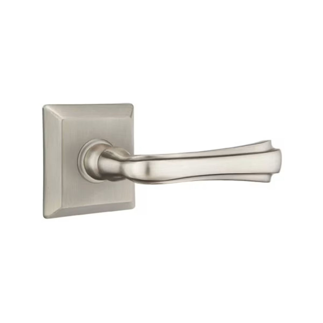 Emtek Solid Brass Wembley Lever With Quincy Rosette (Several Finishes Available)