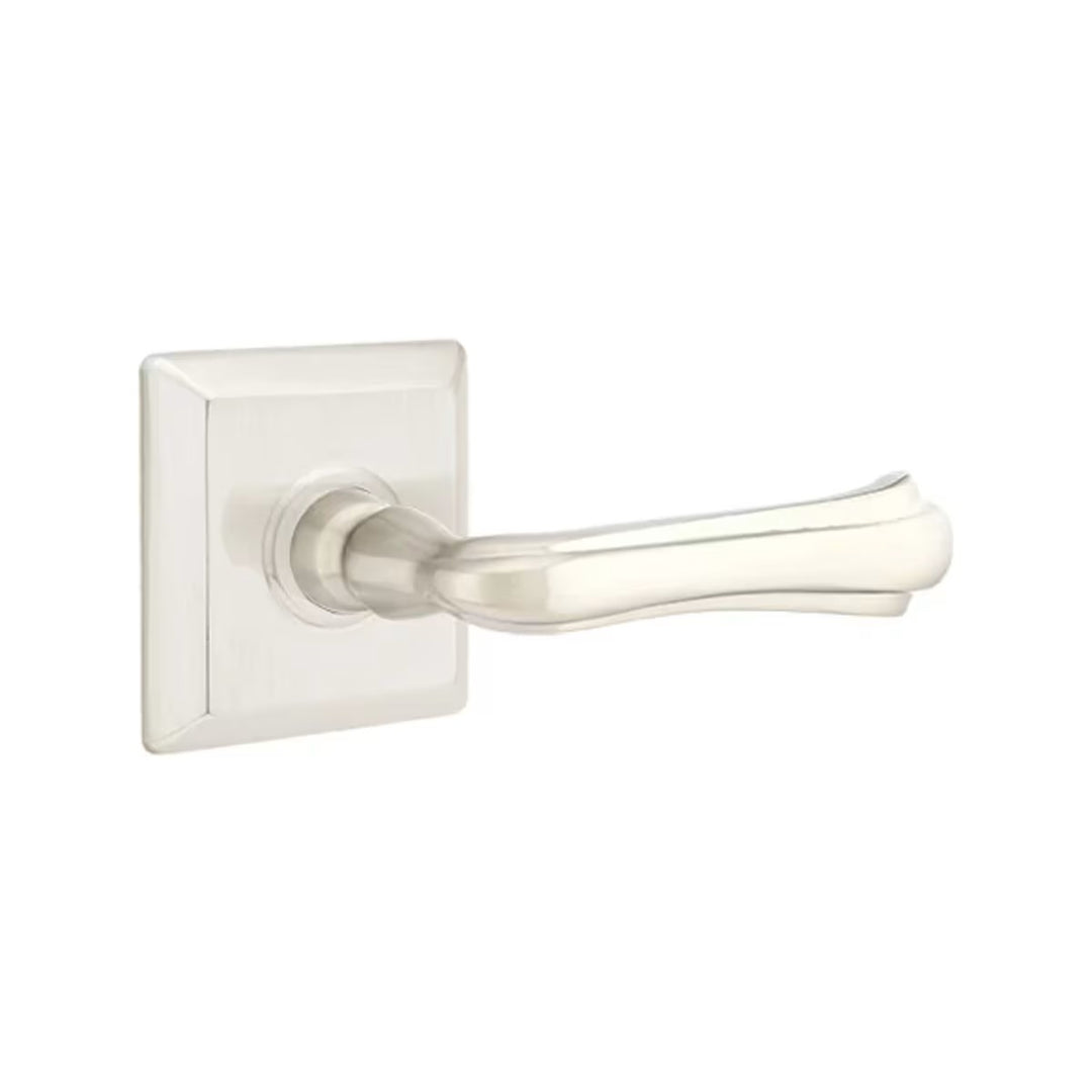 Emtek Solid Brass Wembley Lever With Quincy Rosette (Several Finishes Available)