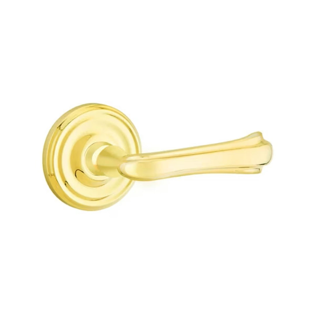 Emtek Solid Brass Wembley Lever With Regular Rosette (Several Finishes Available)