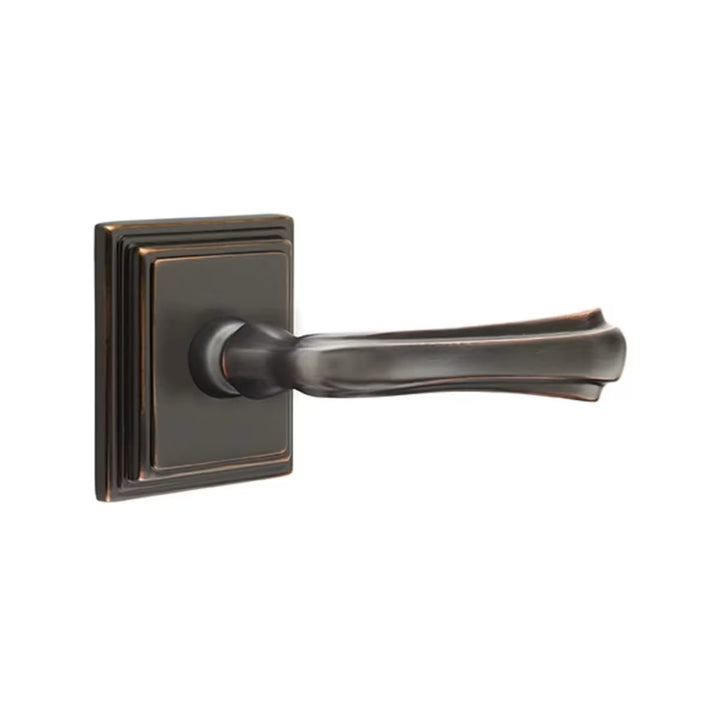 Emtek Solid Brass Wembley Lever With Wilshire Rosette (Several Finishes Available)