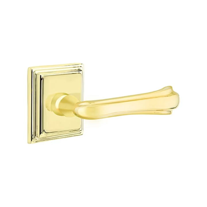 Emtek Solid Brass Wembley Lever With Wilshire Rosette (Several Finishes Available)