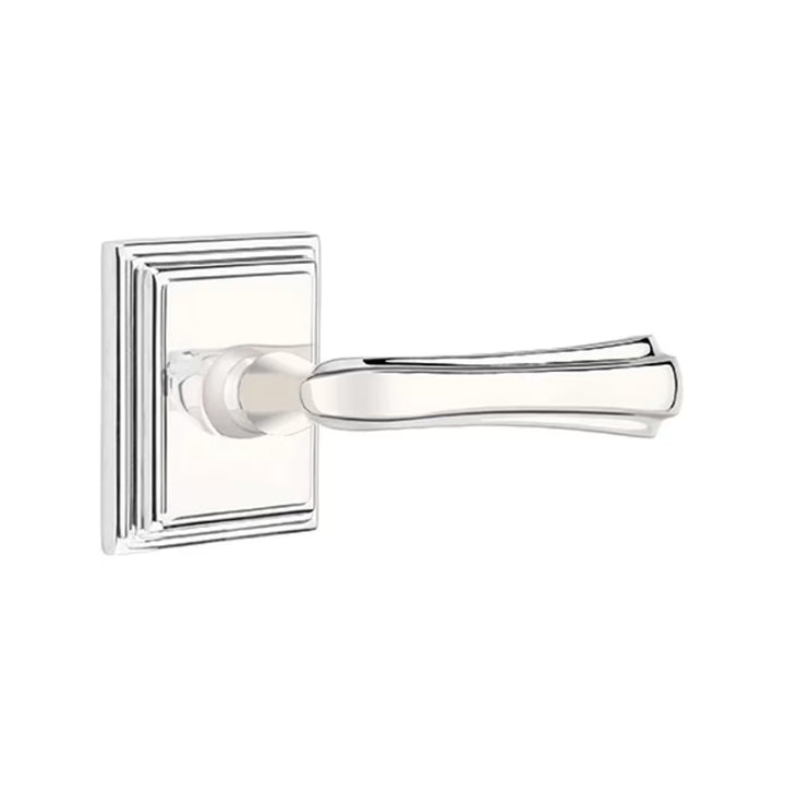 Emtek Solid Brass Wembley Lever With Wilshire Rosette (Several Finishes Available)