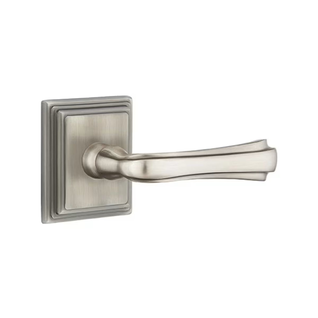 Emtek Solid Brass Wembley Lever With Wilshire Rosette (Several Finishes Available)