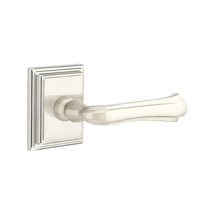 Emtek Solid Brass Wembley Lever With Wilshire Rosette (Several Finishes Available)