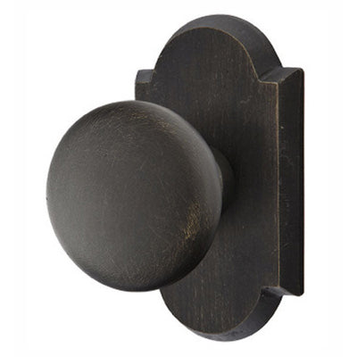 ##Antique Hardware## Solid Brass Sandcast Winchester Door Knob Set With Arched Rosette (Several Finish Options)